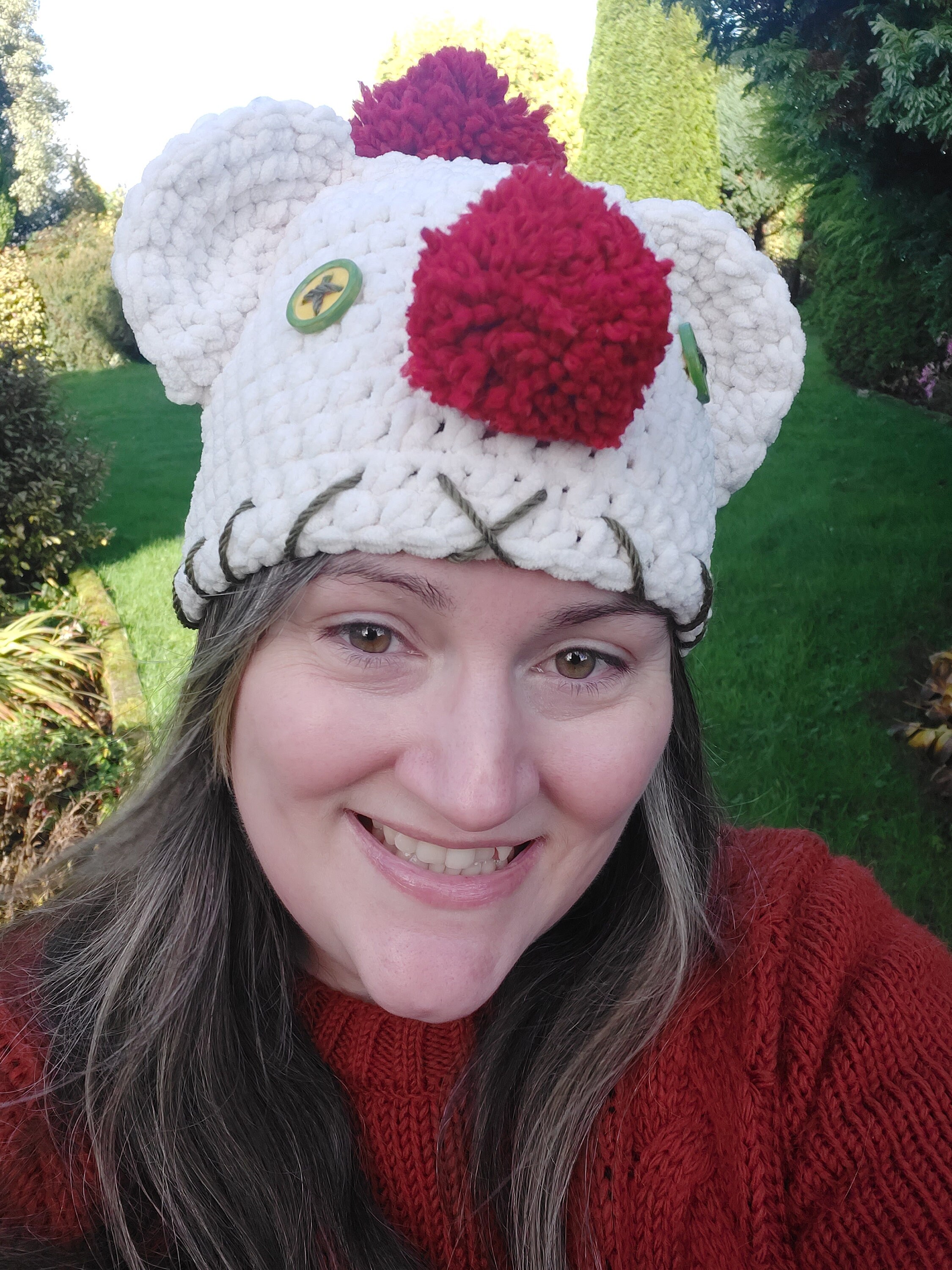 Final Fantasy Moogle Beanie Crochet Pattern (Final Fantasy VII Intergrade  inspired)