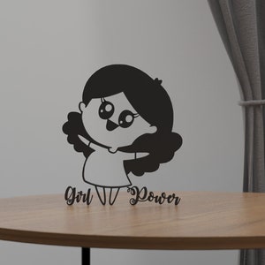 Kawaii girl, wall art, home decor, Anime character,