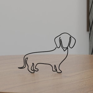 Minimalist Basset Hound Figurine: Custom Dog Sculpture