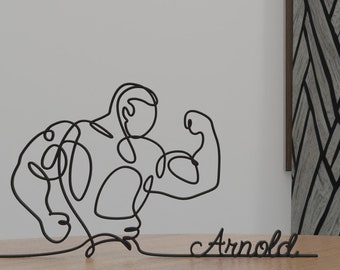 Personalized Bodybuilder Sculpture: Custom Gym Decor, Fitness Gift