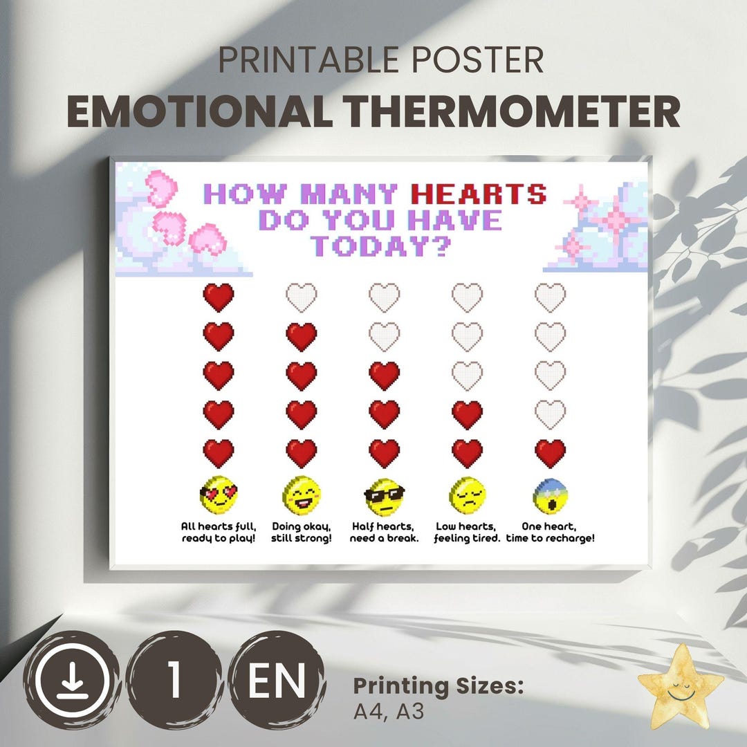 Feelings Chart Poster | Classroom Printable for Self-regulation ...