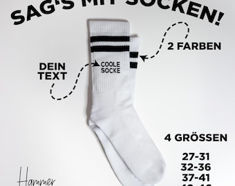 Crew Socks | Tennis Socks | Customizable | Black and Lilac Stripes | Printed | Organic Cotton