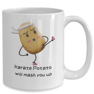 Karate Potato Funny Coffee mug gift for someone who loves karate dojo gift for sensei