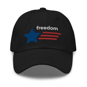 Embroidered USA Flag Styled Freedom Baseball hat