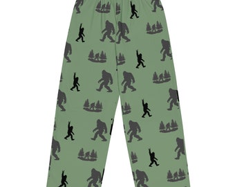 Sasquatch Bigfoot Cómodos pantalones unisex de pierna ancha PJS Pijamas Reg y Plus Size