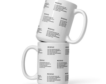Rules of Mise en Place White glossy mug gift for chef gift for cook Mother&#39;s Day Father&#39;s Day gift for sous chef executive chef
