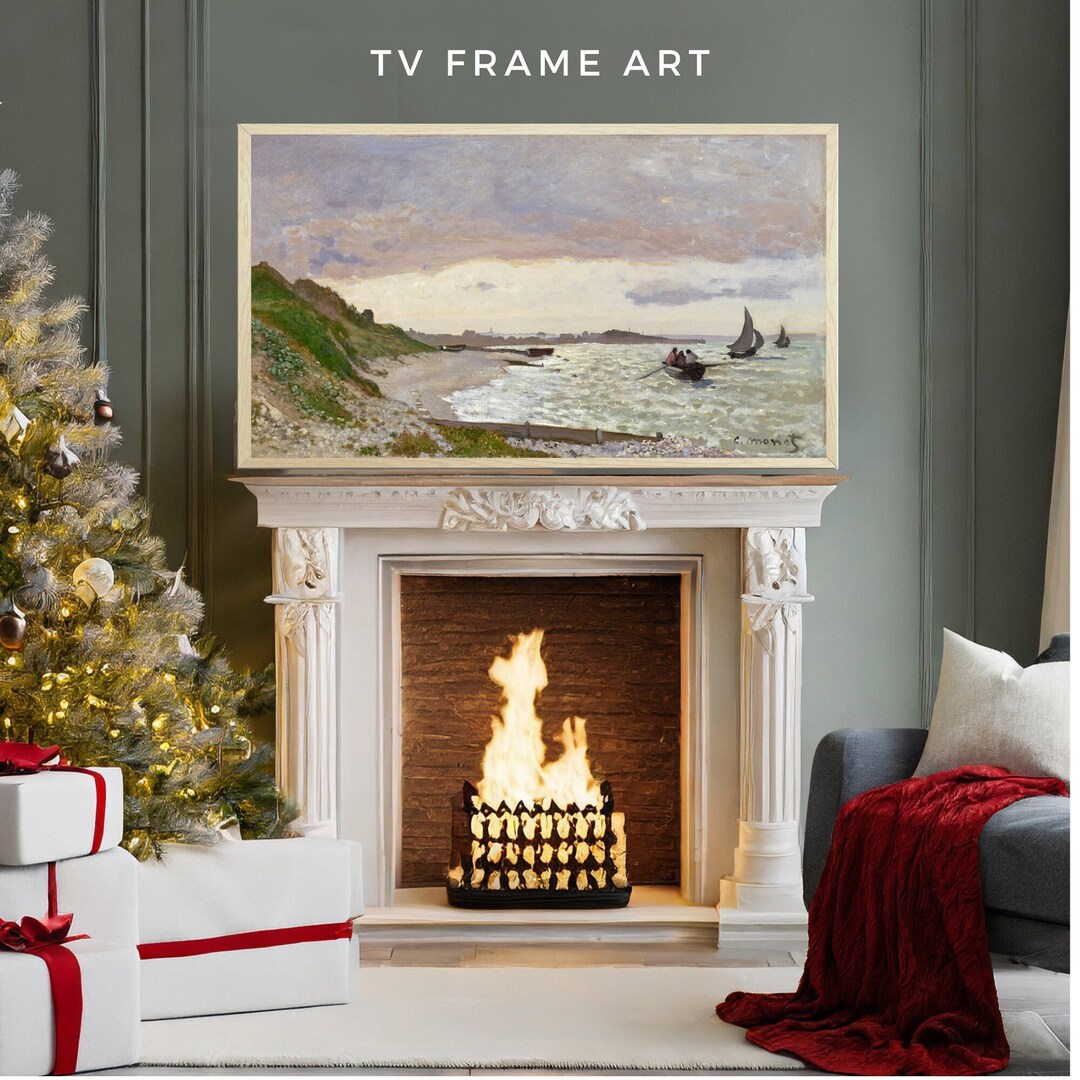 Vintage Frame TV Art Wall Art Holiday Mantel Decor Etsy