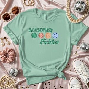 Seasoned Pickler Shirt: Funny Pickleball Player Graphic Tee