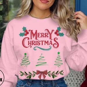 Retro Merry Christmas Sweatshirt: Festive Holiday Crewneck