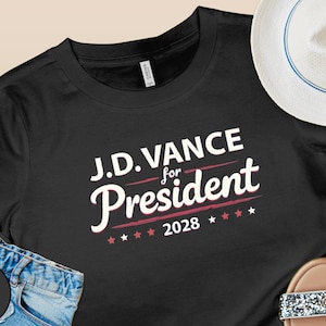 JD Vance 2028 Shirt, Vance shirt, Presidential Campaign Shirt, Retro Vintage Election T-Shirt, Vote JD Vance for President 2028