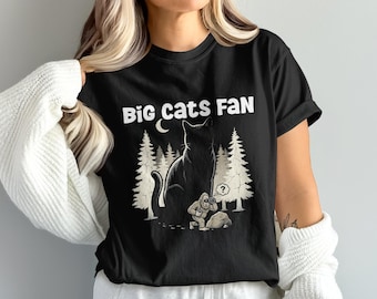 Camiseta para fans de los grandes felinos, regalo para amantes de los gatos, camiseta de Bigfoot, sudadera de Sasquatch, regalo divertido para mamás de gatos, camiseta para papás de gatos, taza para dueños de mascotas, gato adorable