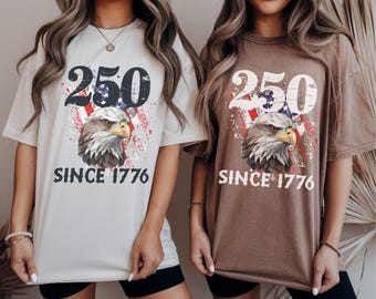 Celebrate America T-Shirt, America 250th Anniversary Usa Flag Tee, 4th of July Patriotic Gift Sweatshirt Hoodie, V-Neck Comfort Colors