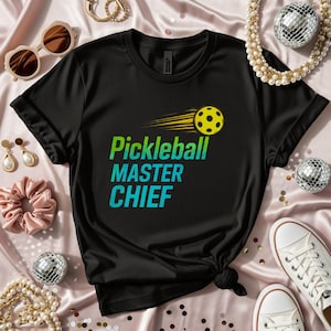 Grappige Pickleball-cadeaus, Pickleball-shirt, Pickleball Master Chief, Sport Graphic Tees, Game Day-shirt, herenkleding, cadeau voor haar