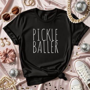 Funny Pickleball Shirt: &quot;Pickle Baller&quot; Graphic Tee - Comfort Colors