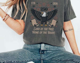 America 250 T-Shirt, USA Flagge T-Shirt, Vaterländisches Geschenk, 4. Juli Sweatshirt, Hoodie, V-Ausschnitt, Comfort Colors Shirt, USA 250 Jahre