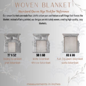 Woven Blanket Size Chart Mockup: Gooten Template (Digital Download)