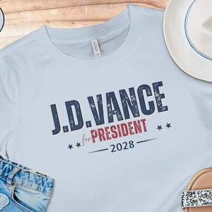 JD Vance 2028 Presidential Campaign T-Shirt: Retro Election Tee