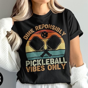 Grappige Pickleball-cadeaus, shirt Pickleball-speler, alleen Pickleball Vibes, grafische sport-T-shirts, shirts voor mannen, wedstrijddagshirt
