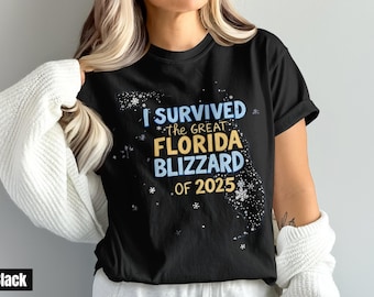 Maglietta divertente "Florida Blizzard 2025": abbigliamento meteorologico unico