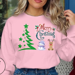 Retro Merry Christmas Sweatshirt: Festive Holiday Sweater