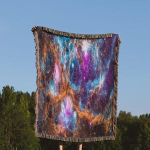 Deep Space Nebula Fleece Blanket: Astronomy Gift