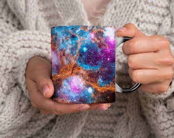 Deep Space Nebula Color Changing Mug 11 oz and 15 oz, Hubble Space, Space Exploration,Space Overlay,Heat Sensitive,Astronomy Enthusiast Gift