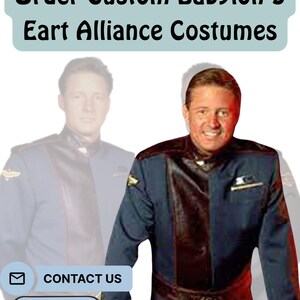 Costume Babylon 5 Earth Alliance fatto a mano, uniforme personalizzata Babylon 5 Bruce Boxleitner Cosplay realizzata su ordinazione