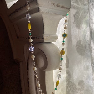 Lemon Lime Beaded Necklace Citrus Duo