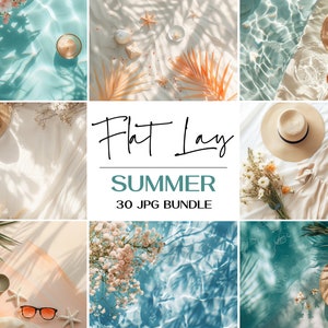 Sommer Tisch Flat Lay Mockup Bundle, Sommer Flatlay Mockup, Chic Flatlay Mockup, Stock Photo Flatlay Mockup, Sommer Stock Photo Vorlage