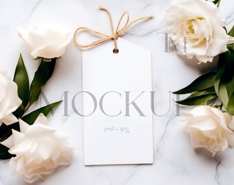 2x3.5 Mockup, Geschenkanhänger Mockup, Hang Tag Label Mockup, Rechteck Mockup, Frühling Geschenkanhänger Mockup, Hochzeit Tag Mockup, 2x3.5 Mockup, PSD Mockup