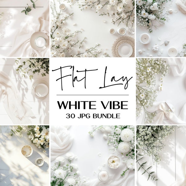 30 White Table Flat Lay Mockup Bundle Backdrop Mockup Wedding Digital Background Product Background Photo Styled Stock Photography Mockups