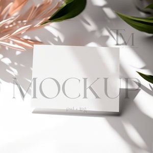 5x3,5 Mockup, Moderno Mockup de Cartão de Saudação, Minimalista Mockup de Cartão Postal Horizontal, 5x3,5 Mockup de Cartão, Mockup de Cartão Estacionário de Casamento