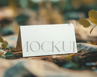 Baby Shower Place Card Mockup, Editable Tent Card Mockup, Buffet Card Mockup, Business Card Mock, Food Label Mockup, Folded Card Mockup CP2