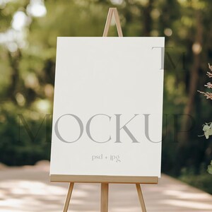 Mockup di poster 16x20 per doccia, mockup di cartello con cavalletto per compleanno, mockup di tabella dei posti a sedere per matrimonio, mockup di cartello di benvenuto, mockup di cartello per cortile esterno CP2