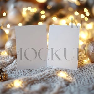 Double Christmas Card Mockup, Christmas Cards Mockup, Christmas Greeting Cards Mockup, Holiday Card Mock Up, Card Mockup Winter, CH5