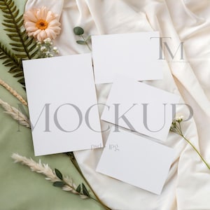 Wedding Invitation Suite Mockup, Invitation Suite Smart Object Mock Up, Invitation And Rsvp Mockup, Baby Suite Mockup, Invitation Set Mockup