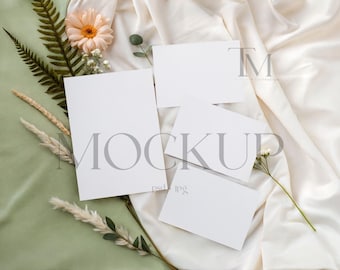 Wedding Invitation Suite Mockup, Invitation Suite Smart Object Mock Up, Invitation And Rsvp Mockup, Baby Suite Mockup, Invitation Set Mockup
