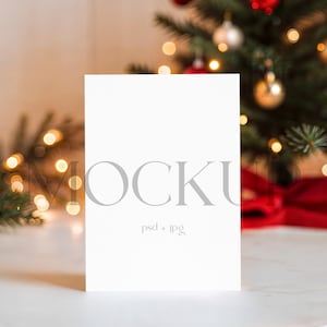 Holiday Invitation Mockup, Christmas 5x7 Card Mockup, Greeting Card Mockup, Christmas Card Mockup, Christmas Postcard Mock, Gift Card Mockup