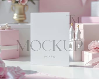 Maqueta de invitación de 5x7 para cumpleaños y baby shower (PSD, JPG)