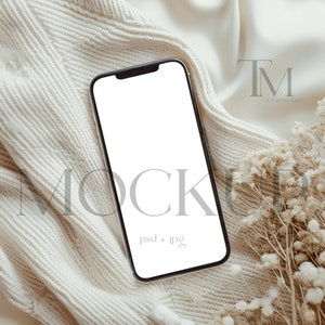 電話画面モックアップ、1080x1920 モックアップ、電子招待状モックアップ、スマートフォン モックアップ、iPhone 招待状モックアップ、Boho Evite 電話モックアップ
