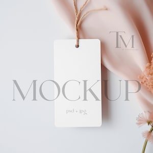 2x3.5 Gift Tag Mockup, Hang Tag Label Mockup, Rectangle Tag Mockup, Spring Gift Tag Mockup, Wedding Tag Mockup, 2x3.5 Mockup, PSD Mockup