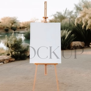 18x24 Sign PSD Mockup Wedding Welcome Sign Mockup Easel Sign Mockup Seating Chart Mockup Boho Mockup Wedding Poster Mockup Stationery Mockup