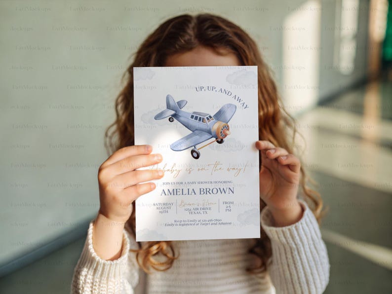 Kids Party Invitation Mockup, Kids Invitation Mockup, Kids Birthday Invitation Mockup, 5x7 Invitation Mockup Hand, Zazzle Invitations Mock image 3
