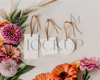 Favor Tags Mockup, Gift Tag Mockup, Empty Gift Tag Mock, Wedding Favor Tag Mock Up, Boho Set Tags Label Mockup, Clothing Tag Mock