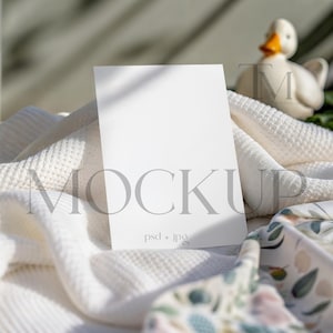 Babypartyeinladung Mockup, Neutrale Karte Mockup, Geburtstagskarte Mockup, Einladungen Karte Mockup, Grußkarte MockUp Geburtstag, Boho Mock