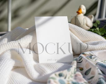 Baby Shower Invitation Mockup, Neutral Card Mockup, Birthday Card Mockup, Invitations Card Mockup, Greeting Card Mock Up Birthday, Boho Mock