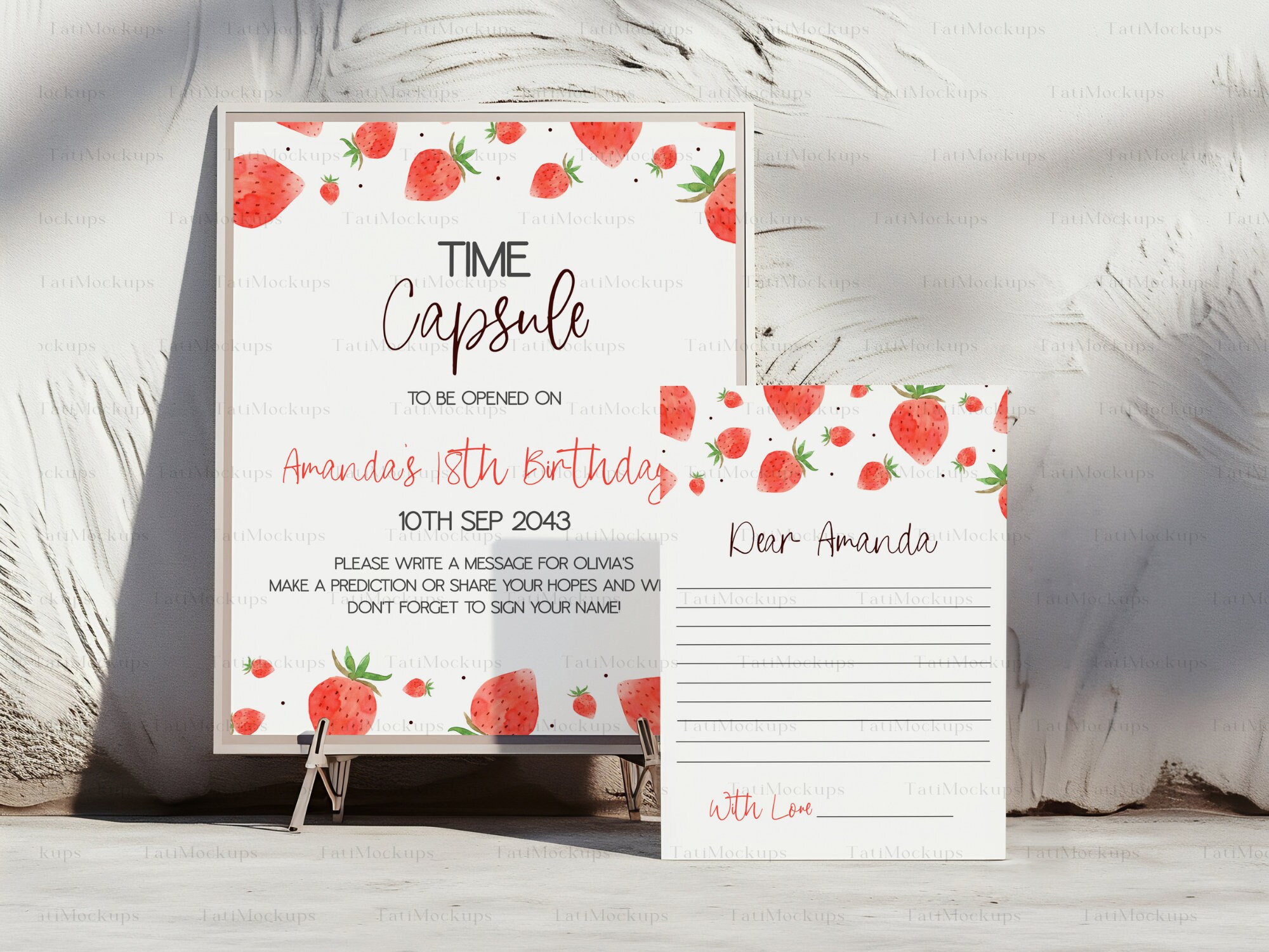 Time Capsule Card Design Examples Time Capsule Card Mockup, 8x10 and 5x7 Frame Display (PSD & JPG) - Etsy
