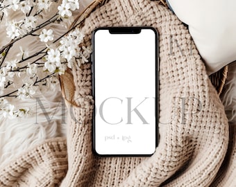 iPhone モックアップ、ソーシャルメディア モックアップ、iPhone 画面モックアップ、iPhone 画面モックアップ、画面モックアップ、スタイルストック写真、手に持った携帯電話のモックアップ