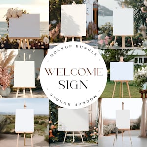 Easel Mockup Bundle Wedding Welcome Sign Mockup Bundle Easel Mockup Seating Chart Mock Up Landscape Sign Mockup Bridal Sign Mockups