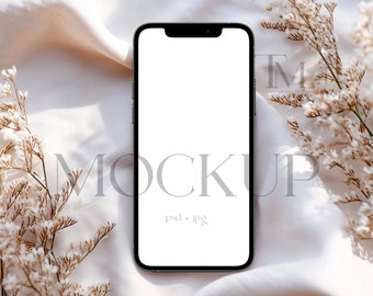 Maqueta de pantalla de iPhone, maqueta de invitación electrónica (PSD y JPG)